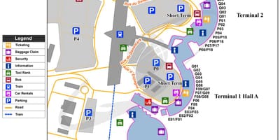 Lione, francia aeroporto mappa