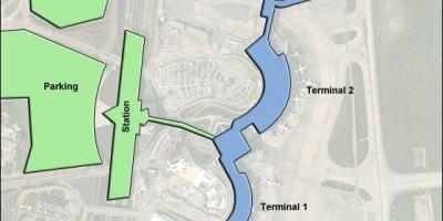 Mappa di Lione aeroporto terminal